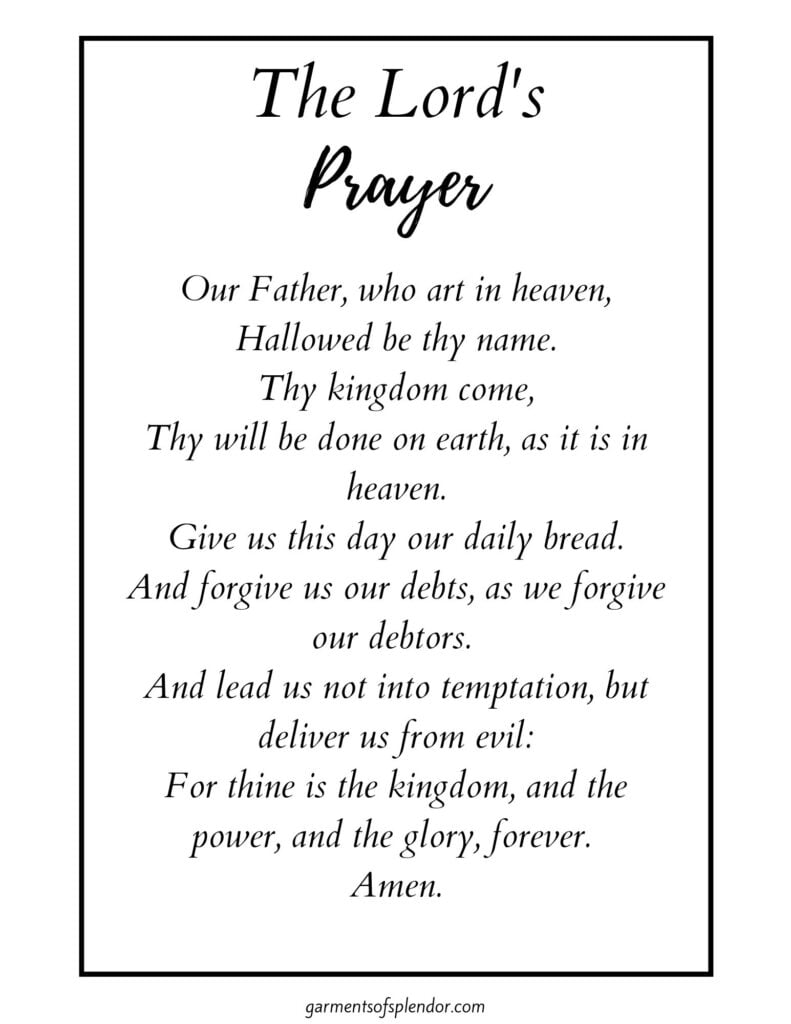 how to pray the lord's prayer with power (free printables inside!) -
